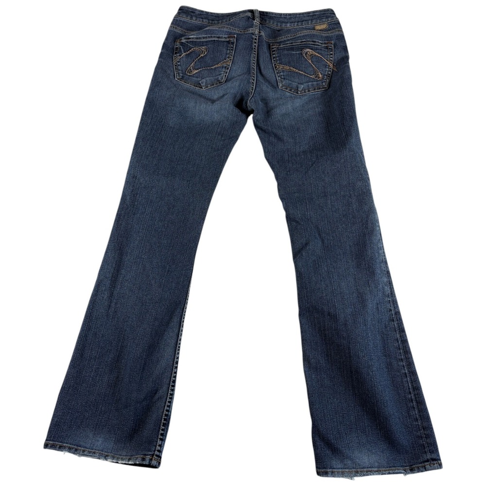 Silver Co. Toni Western Glove Works‎ Bootcut Jeans Womens 31x32 Blue Low Rise - Picture 2 of 7